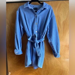 ASOS | Corduroy Button Up Tie Dress